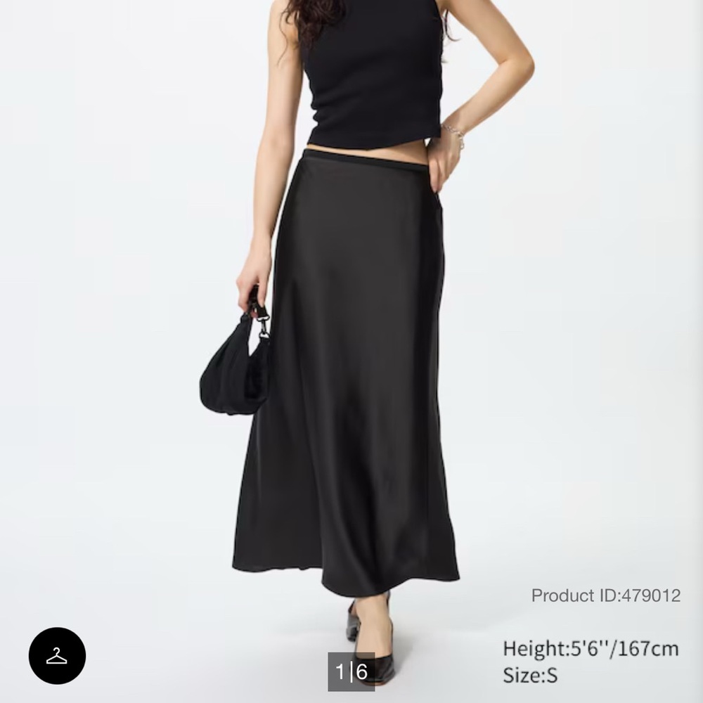 Uniqlo Black Women's Maxi Skirt